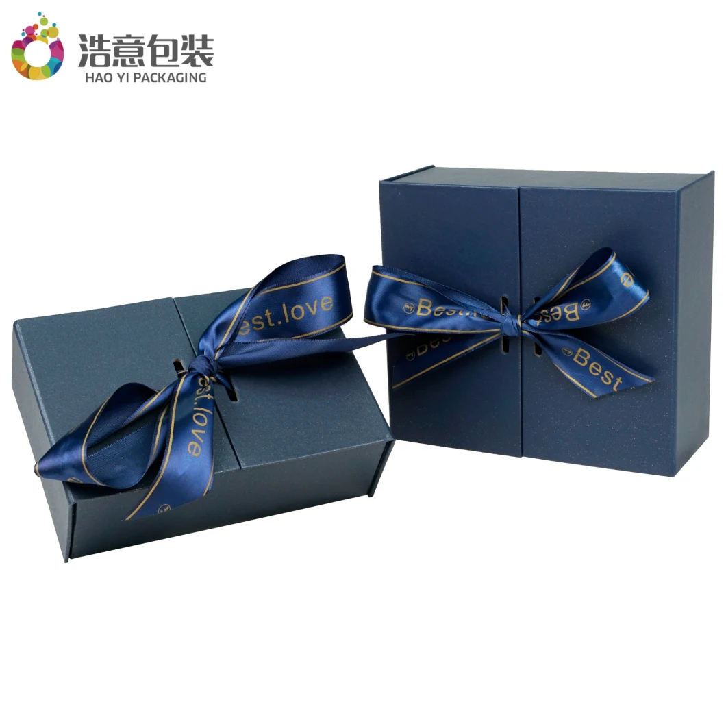 Manufacturer Custom Luxury Cardboard Cosmetics Makeup Clothes Magnetic Paper Gift Packaging Jewelry Box for Watch Wedding Party Festival Packing with Ribbon