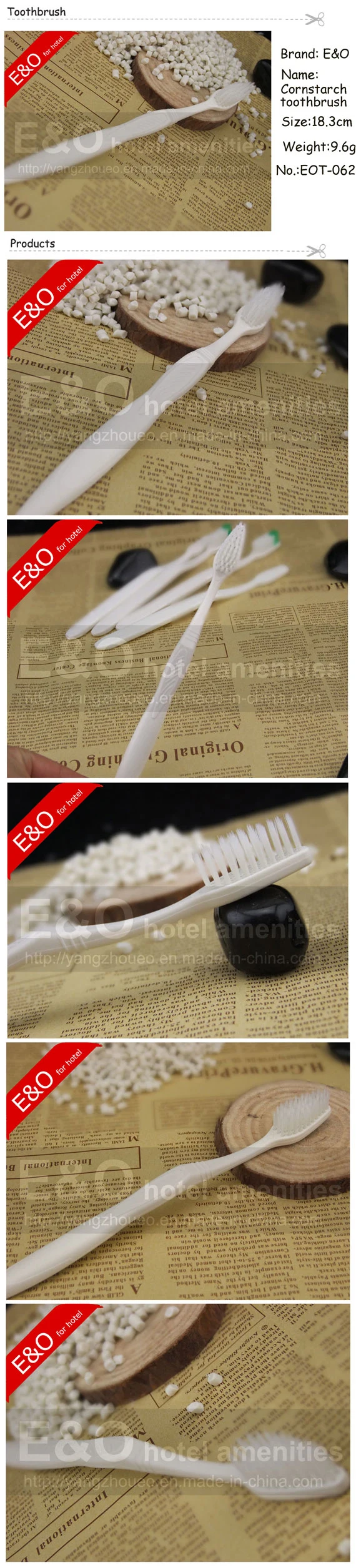 Disposable Material Cornstarch Toothbrush