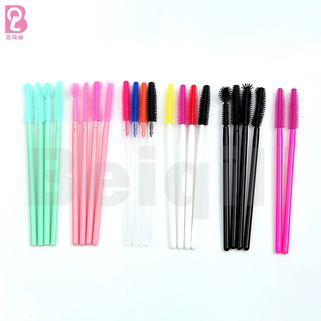 Beiqili Makeup Brush Silicone Eyelash Brushes Applicator, Disposable Mascara Wands Brush for Make up Brushes Maquillaje Eyelash Extension