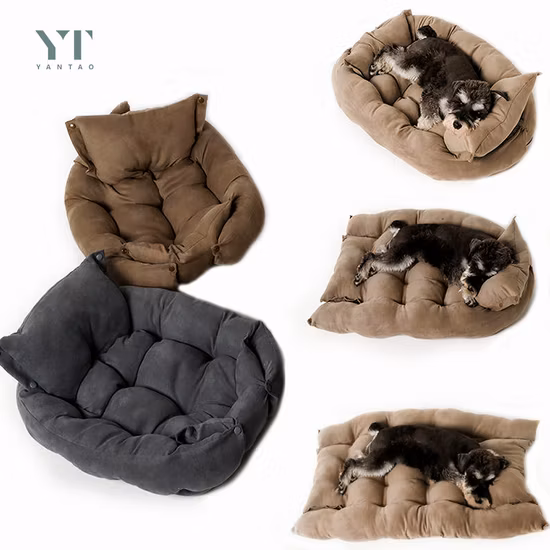 Haustierprodukte Großhandel Haustierbett Baumwollmaterial Hundebett faltbares Hundebett rund modische Hundekatze Haustierprodukte