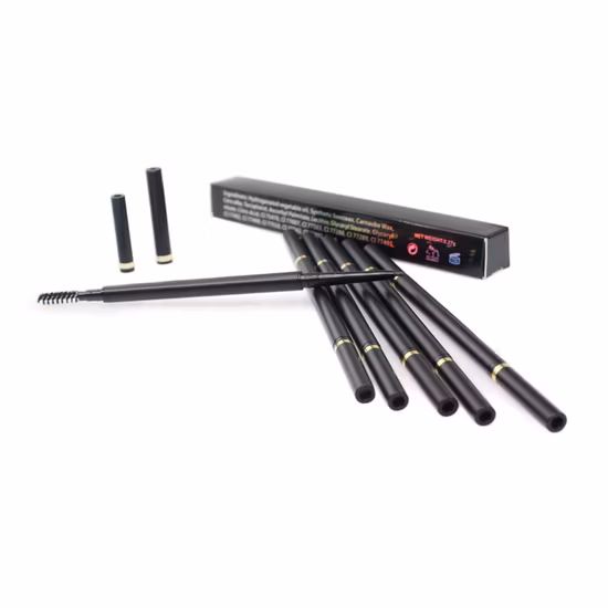 Private Label Mehrfarbiger, doppelköpfiger Augenbrauenstift, langlebiger, wasserfester Make-up-Stiftpinsel