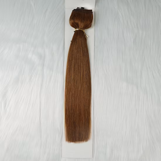 Glatte Halo-Echthaarverlängerung, helle Farbe, echtes menschliches Haar, Salonqualität