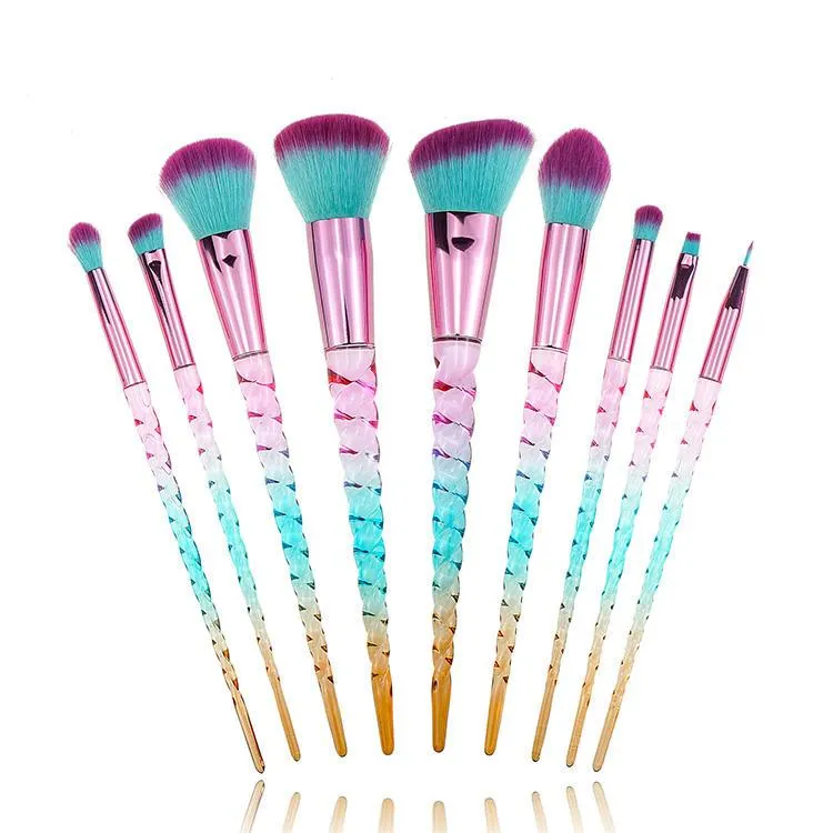 Mkae-up Pinselset zum Verblenden von Augenbrauen, Lippen, Make-up-Pinsel, 9-teilig