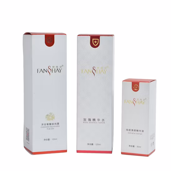 Maßgeschneidertes faltbares kosmetisches Silberpapier-Glanzpapier-Pring-Logo-Set-Pappschachtelpaket